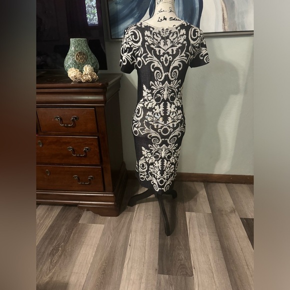 Stunning! PARKER JACQUARD Scrolled
INTARSIA KNIT Sweater Dress-like new! - Picture 4 of 9